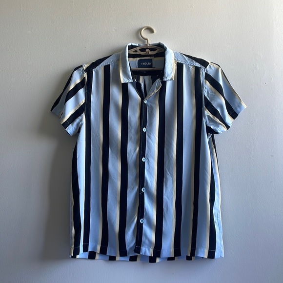 Blue Striped Button Down XL Kolby - Picture 8 of 9